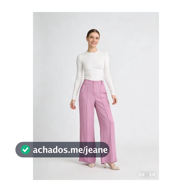 LIMPA ESTOQUE Calça Pantalona Duna 40-44 Com Dois Bolso
