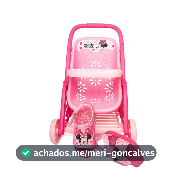 Sandália Infantil Grendene Minnie Papete Carrinho Rosa