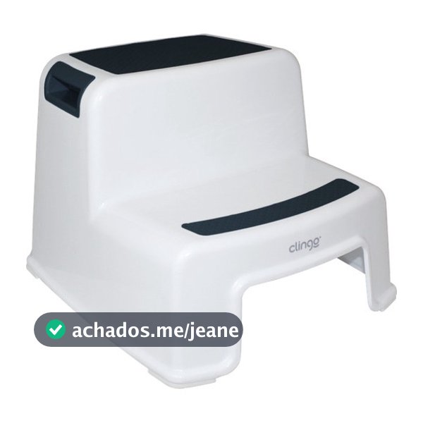 Escada Infantil 2 Degraus Clingo Banquinho Antiderrapante Azul-Marinho