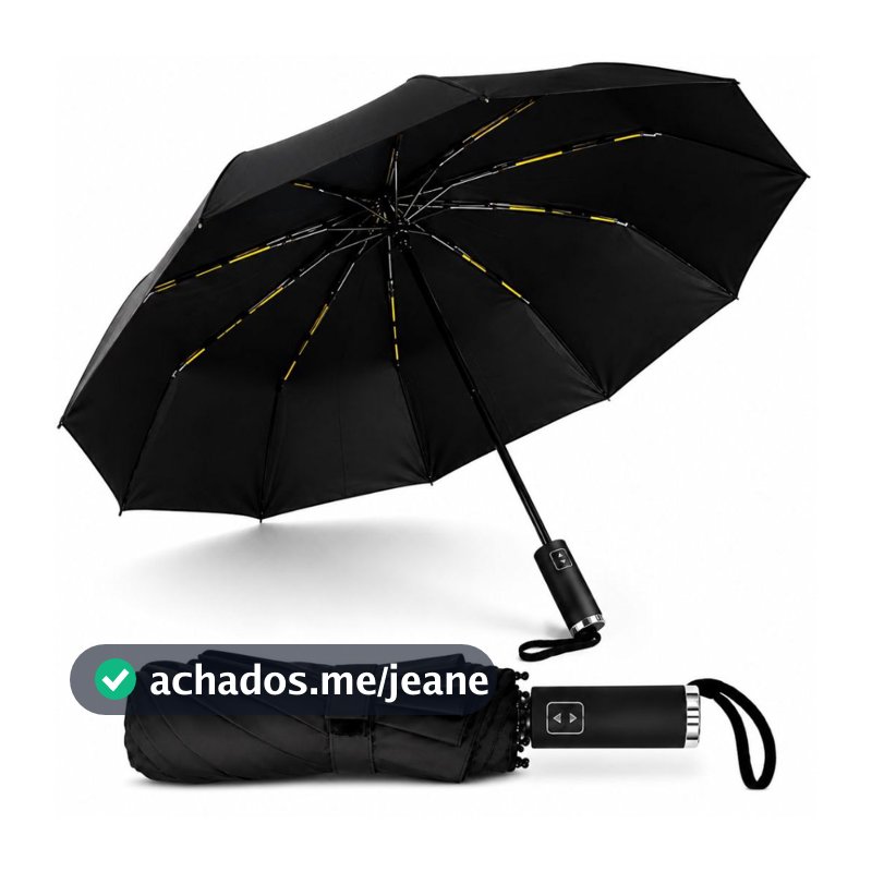 Guarda Chuva Automático Grande Proteção Solar UV Sombrinha Reforçado Blackout Corta Vento 10 Varetas