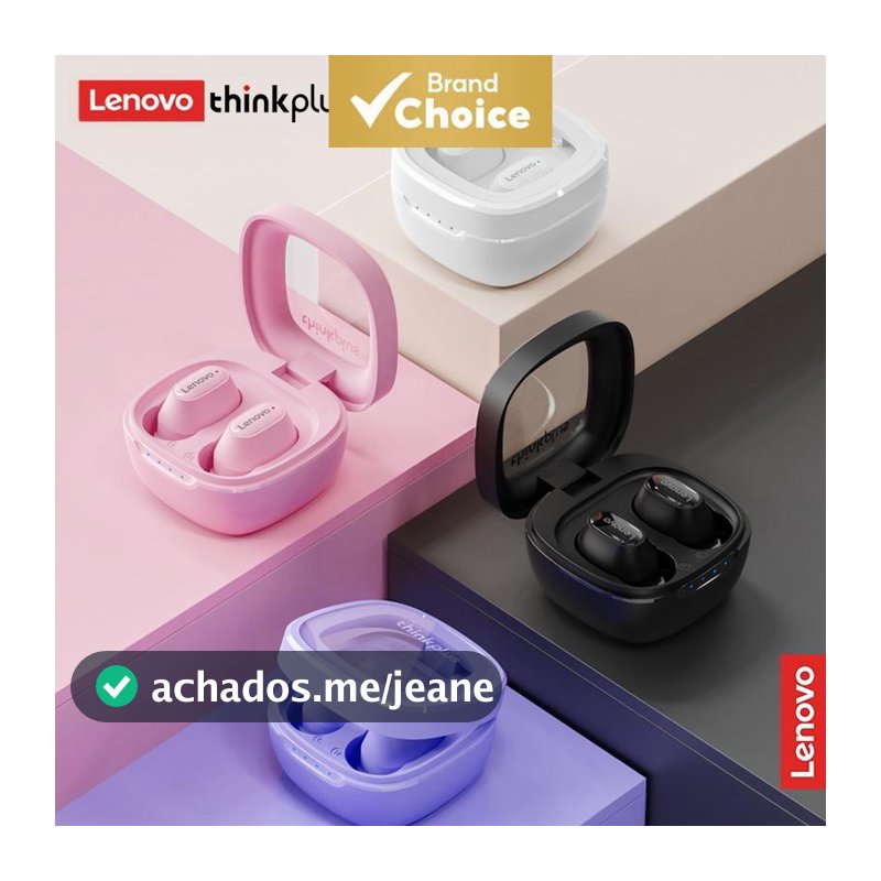 Fones de ouvido Lenovo XT62 Bluetooth 5.3 Mini Fones Sem Fio HiFi Esportivos com Redução de Ruído com Microfone Controle