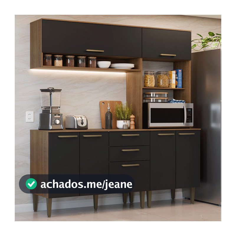 Armário de Cozinha Completa 165 cm Lille Madesa 01