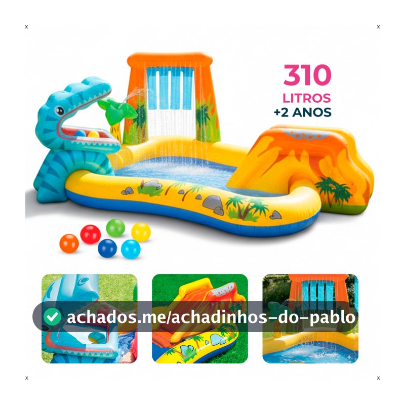 Piscina Playground Centro De Diversões Dinossauro Intex 310 LITROS