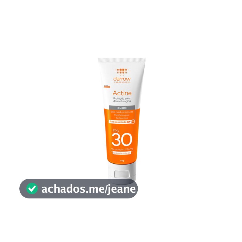 Darrow Actine Protetor Solar FPS 30 40g