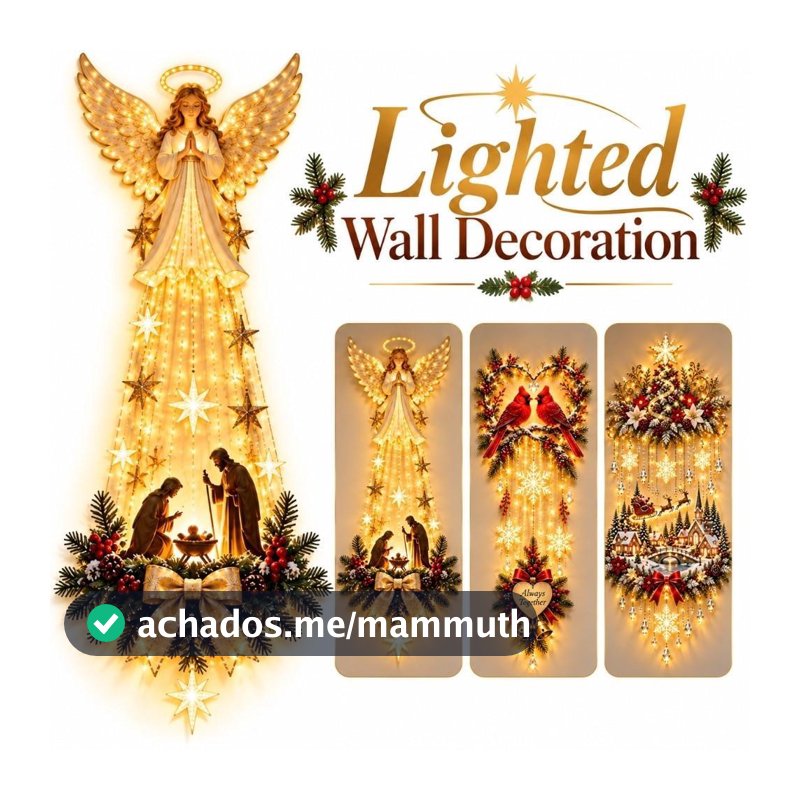 Decoração De Parede De Natividade Iluminada 2D Acrílico Estrela Ornamento 60cm Presépio De Natal Arte