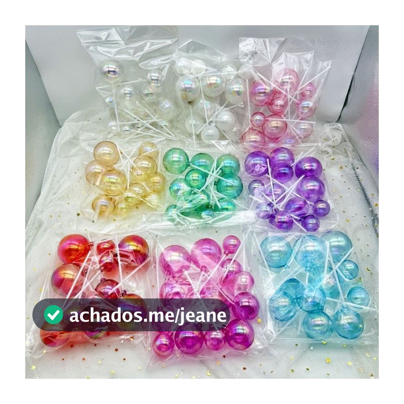 Decoração De Bolo Bola De Fantasia Colorida Bolha Transparente Natal Criativa Aniversário Casamento Dia Dos Namorados Or