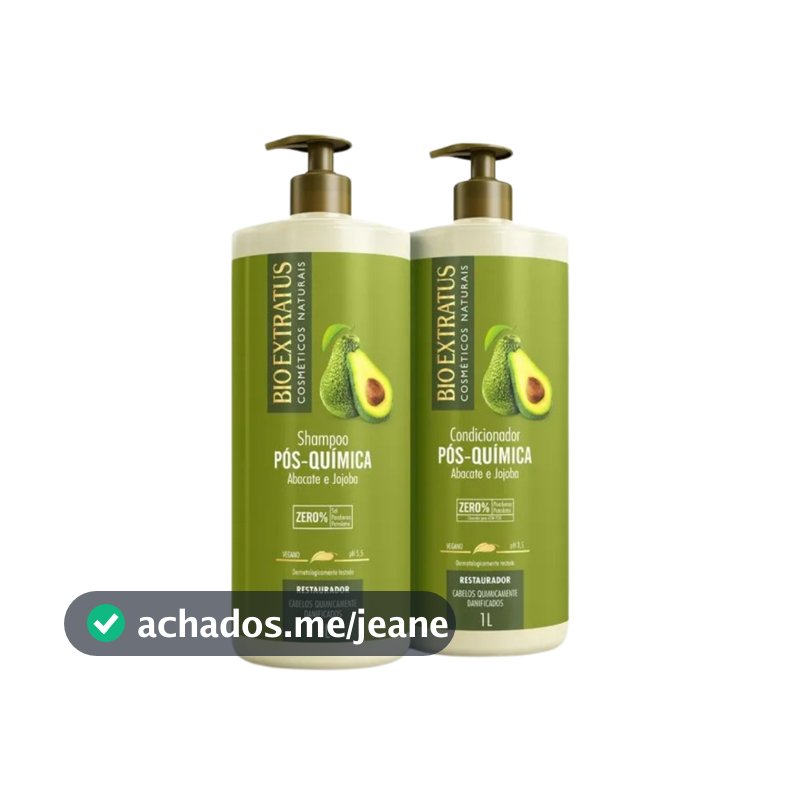 Kit Bio Extratus Pós-Química Shampoo e Condicionador 1L