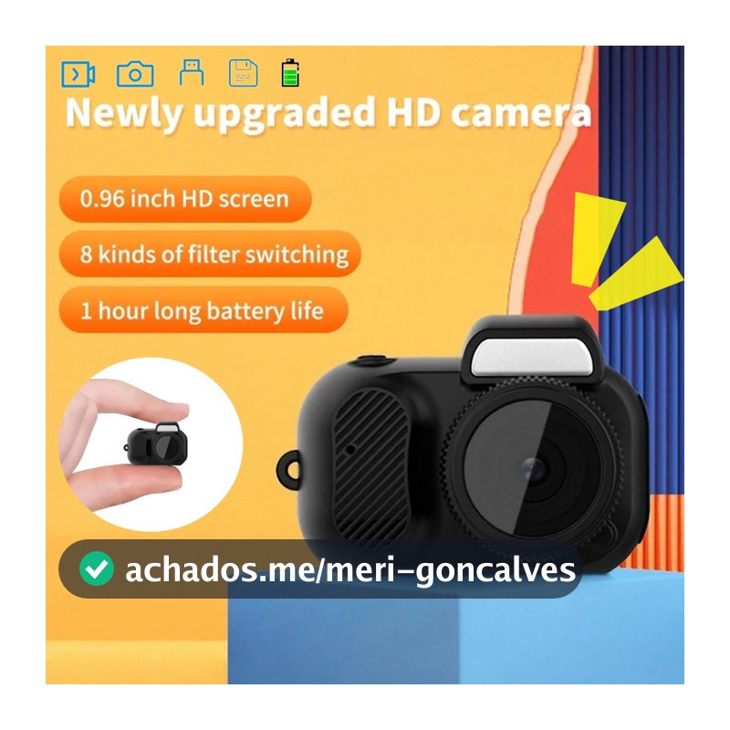 Mini Câmera Com Tela Para Uso Interno E Externo Em Casa Esporte HD 1080p Portátil Vintage Muito Pequeno Suporte Gravador De Vídeo Cartão TF
