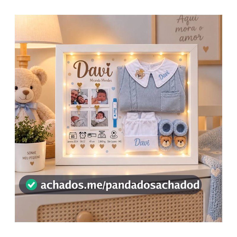 Quadro eternização Roupa Bebê