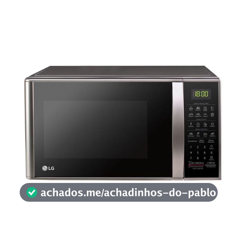 Micro-ondas LG 30 Litros Prata Limpa Fácil MS3043BR 127V