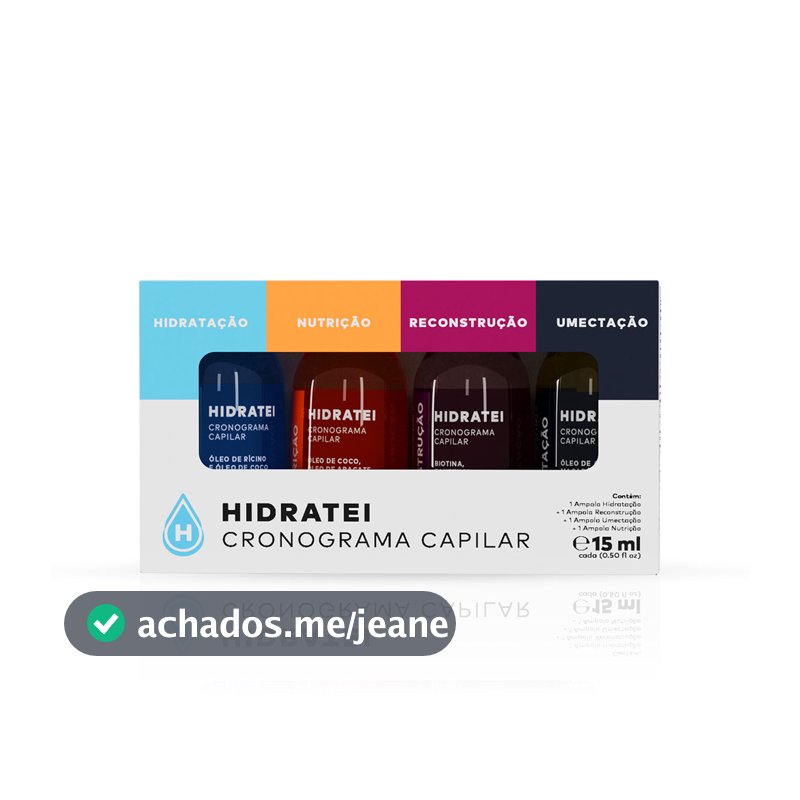 Cronograma Capilar Hidratei Tratamento Intensivo Hidratação Nutrição Reconstrução Antifrizz