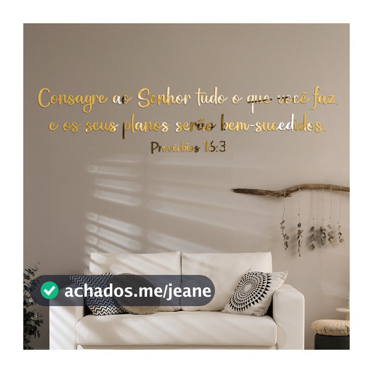 Frases Decorativas Acrílico Espelhado para Paredes Espelhos Religiosas Salões