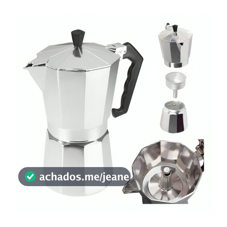 Cafeteira Italiana Alumínio 3/6/9 Xícaras Aço Decorada Top Cafeteira Rápida