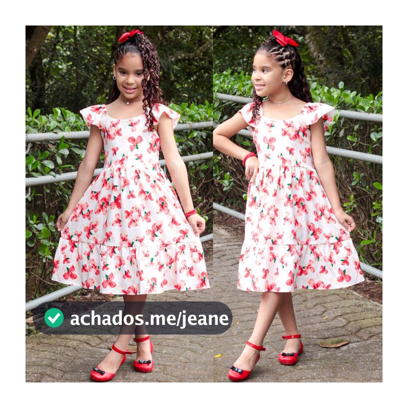 Vestido menina De criança infantil rodado, alcinha babadinho Tecido crepinho estampado lisos caual festa moda verão
