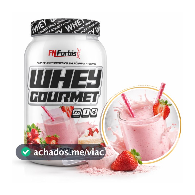 Whey Protein Gourmet 907g ZERO ADIÇÃO DE AÇÚCARES Pote FN Forbis Escolha seu sabor