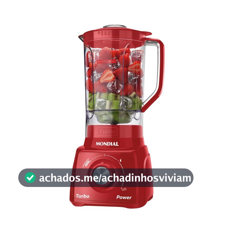 Liquidificador 3 velocidades 550W Power Turbo Power - L-99-FR - Mondial