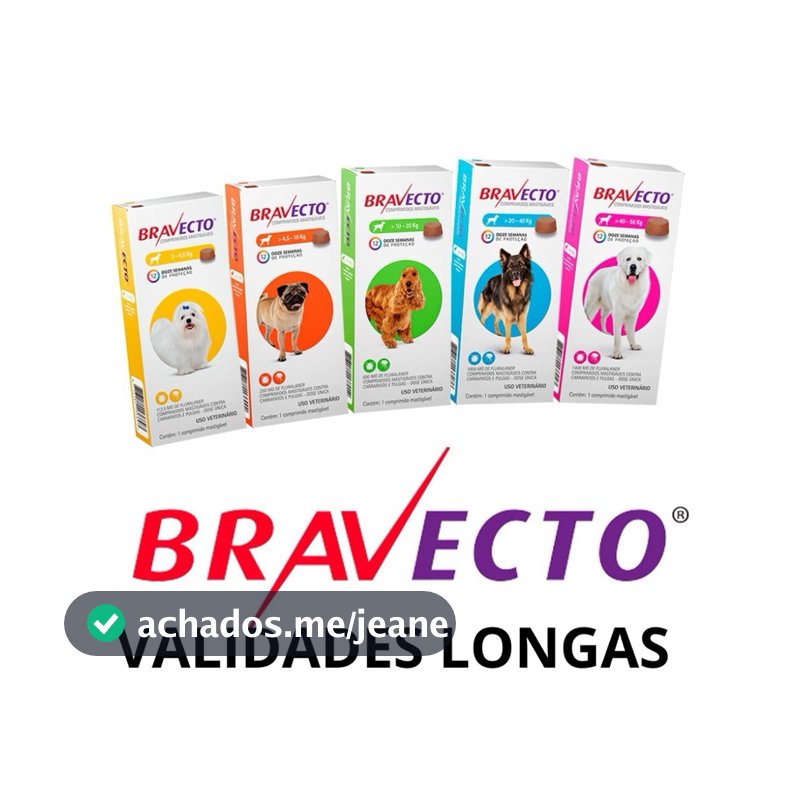 Antipulgas e Carrapatos Bravecto Msd Para Cães escolha tamanhosdentro do anuncio