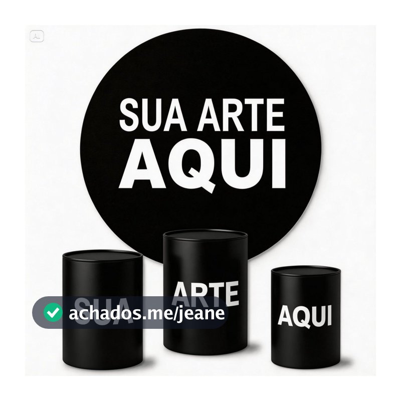 Pegue e Monte Kit De Capa Para Painel Redondo + Capa para Cilindros Personalizado com Seu Tema Arte Favoritos
