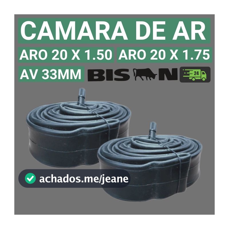 Camara de Ar Bicicleta 20 1.50/1.75 Camara de Ar Bike Camara de Ar Bison