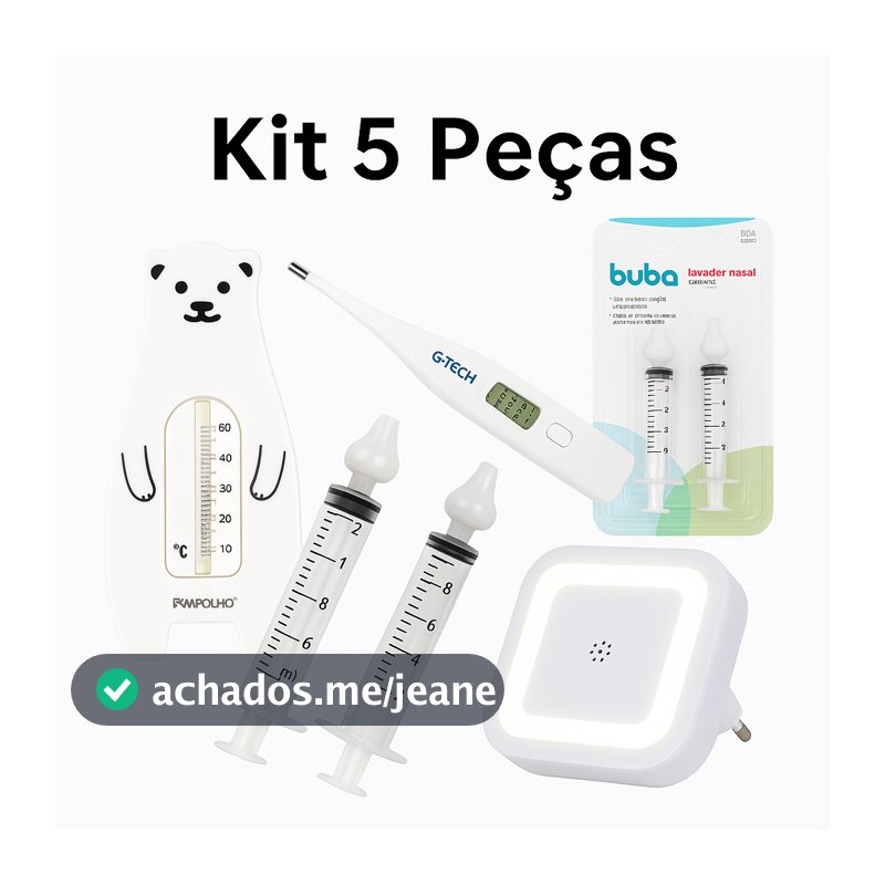 Kit Essencial Enxoval Neutro com 5 peças