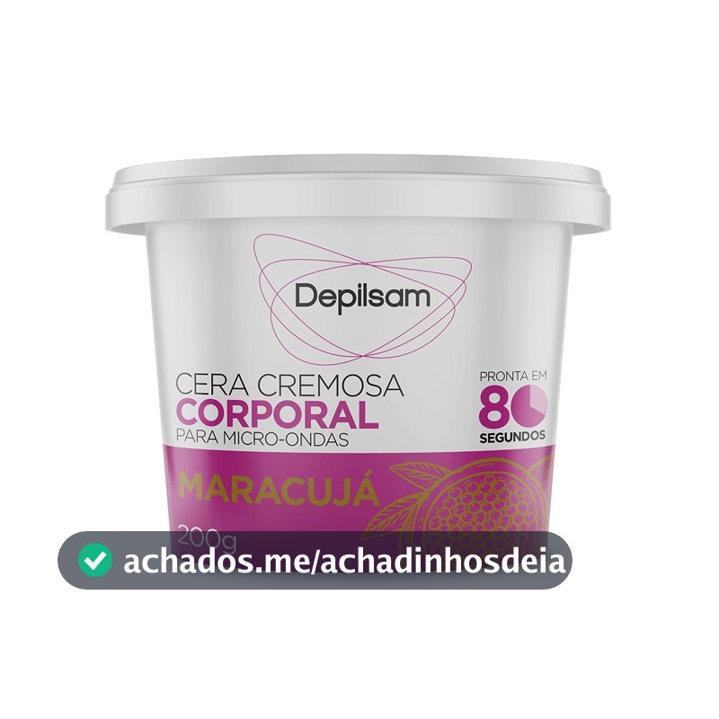 Cera Cremosa Corporal Depilsam de Micro-Ondas Maracujá 200G