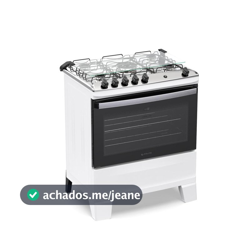 Fogão 5 Bocas Atlas Agile Up com Mesa de Inox A Gás Bivolt