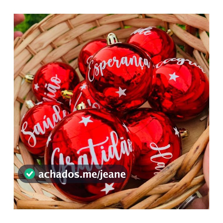Bolinhas de Natal personalizadas – charme e elegância na sua decoração - kit com 10 unidades