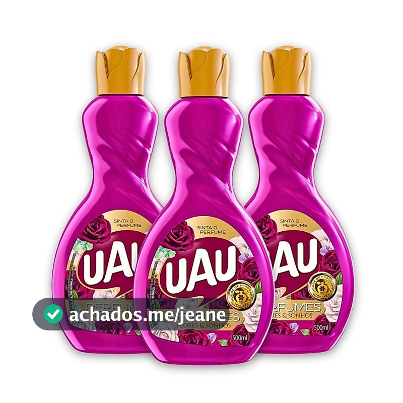 Kit 3un Limpador 500ml UAU Flores e Sonhos