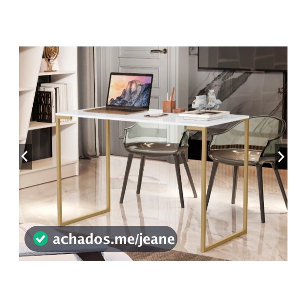 Mesa Escrivaninha Mesa de Computador Cantinho do Café Tampo MDF Pes Ferro