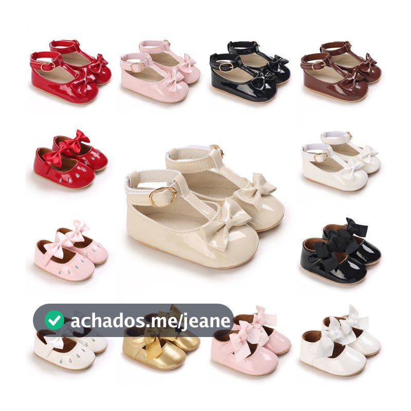 2022 Moda PU Sapatos De Couro Bebê Princesa Recém Nascido Meninas Mocassins Borracha Sola Prewalker Antiderrapante Verão Primeiro Andadores