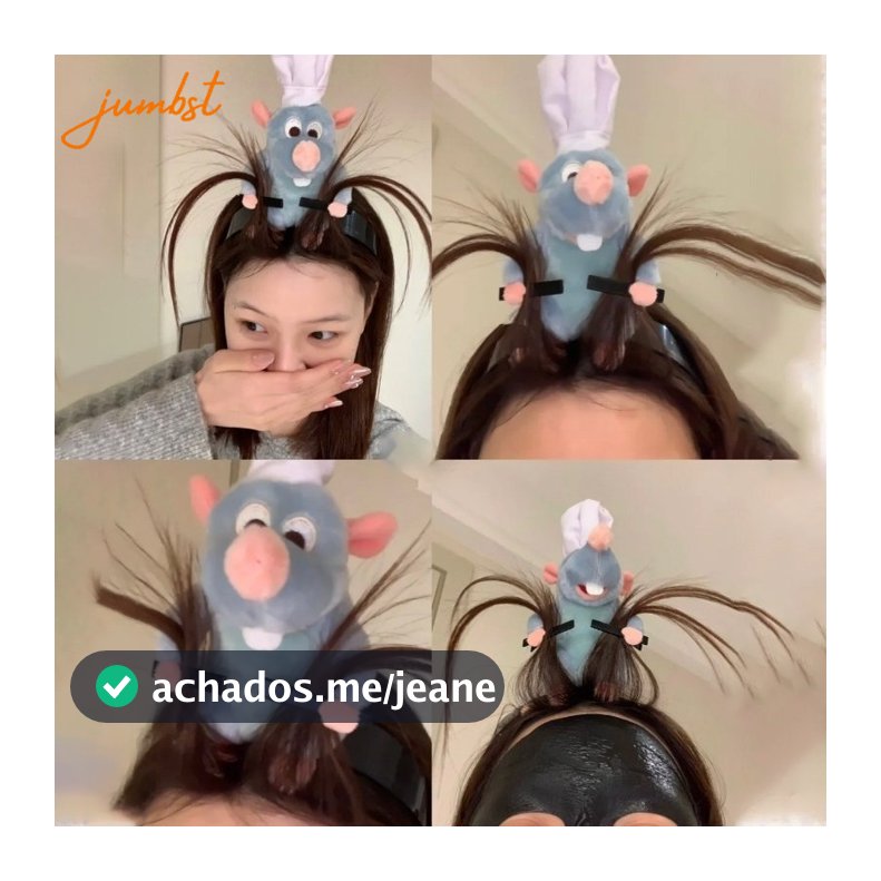 Ratatouille Hairband Boneca De Pelúcia Bandana Francês Aba Larga Hairpin Foto Cabeleireiro Criatividade Menina