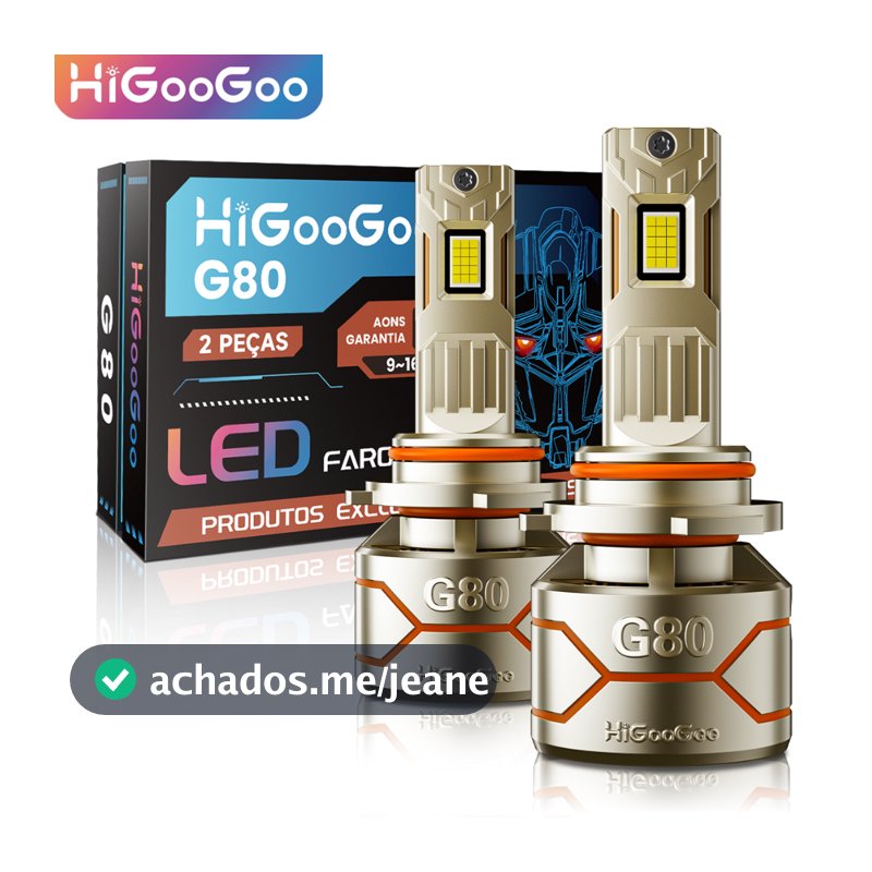 HiGooGoo G80 Par 56000LM 280W LED De Lampada Farol Carro Luz  9-16V 6500K Para  H1 H3 H4 H7 H11 H27 HB3 HB4