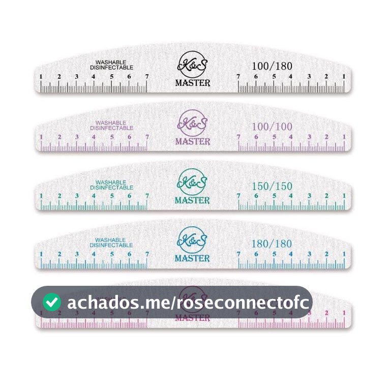 Pacote com 50 unidades de Lixas réguas 100/100, 150/150, 180/180, 240/240 K&S