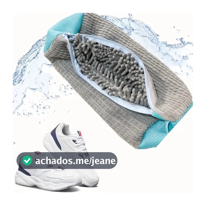 Bolsa de Lavar Tênis Sapatos Malha Lavanderia Anti Deformação