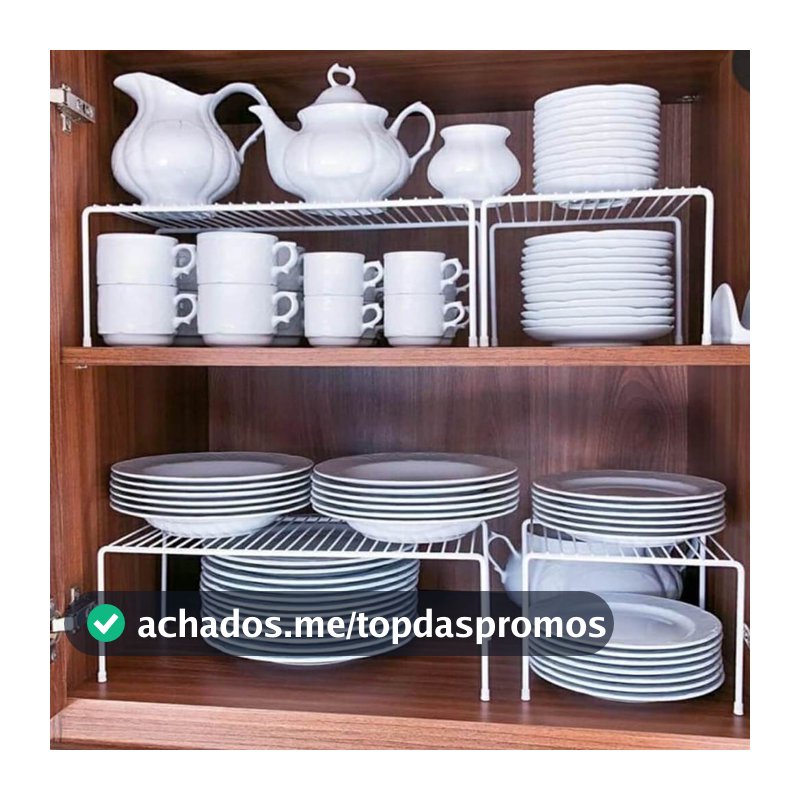 Kit Organizador de Armário Aramado Cozinha Prateleira Estante