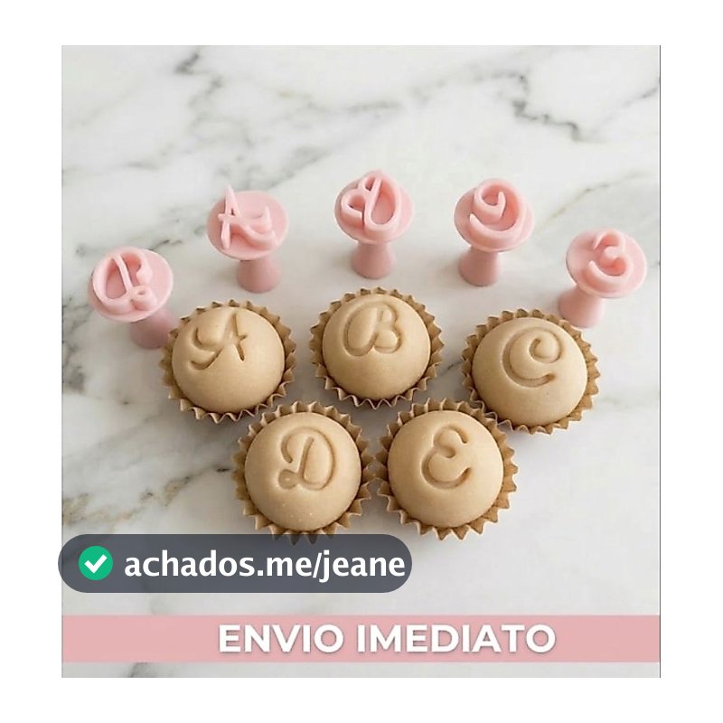 Letras Kit 26 Carimbos Alfabeto |Brigadeiros e Docinhos Decoração Doces | 3cm Altura | Festas e Confeitaria LUXO 🍪🎂