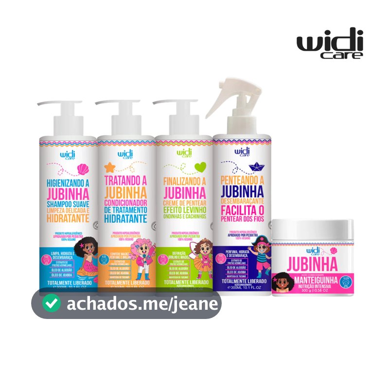 Widi Care Kit Jubinha Efeito Levinho Infantil Totalmente Liberado