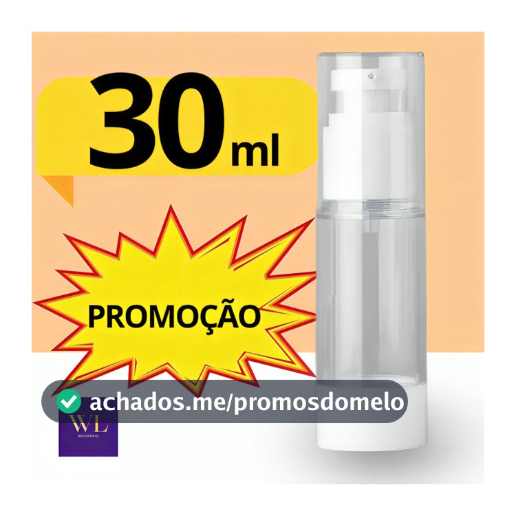 Frascos 30ML Recarregáveis - Mini Frascos de Perfume Vácuo de Vidro/Plástico Com Válvula Pump Transparente