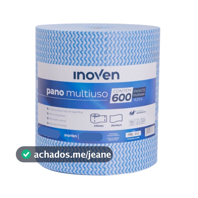 Pano Multiuso Perfex Limpeza 28x40 Cm Rolo 600 Un 240 Metros