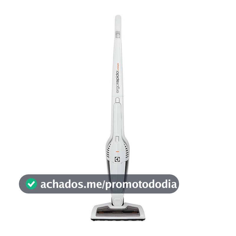 Aspirador de Pó Vertical Sem Fio Electrolux Ergorapido 2 em 1 Cyclone até 21 min Branco (ERG21)