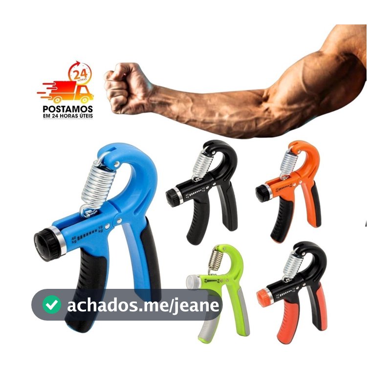 Hand Grip Flexor De Punho Exercício Para Mãos Ajustável Mola 40 Kg Treinar Antebraço