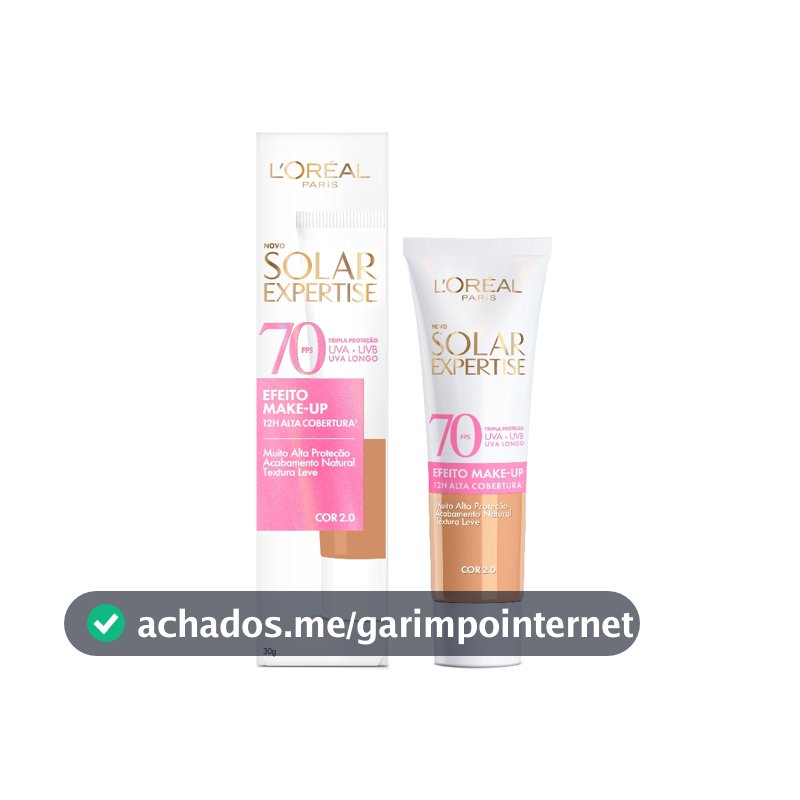 Protetor Solar Facial L'Oréal Paris Solar Expertise Efeito Make-Up FPS 70 - 30g