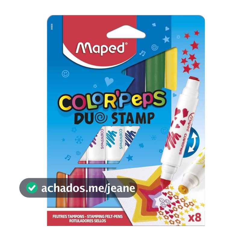 CANETA HIDROGRAFICA COLORPEPS DUO STAMP 8 CORES - MAPED - 846808