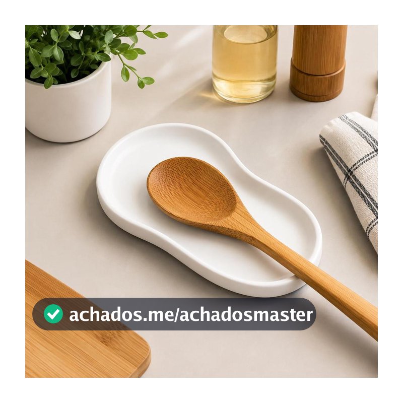 Descanso de Colher Orgânico Suporte de Utensílios para Cozinha Organizador de Bancada
