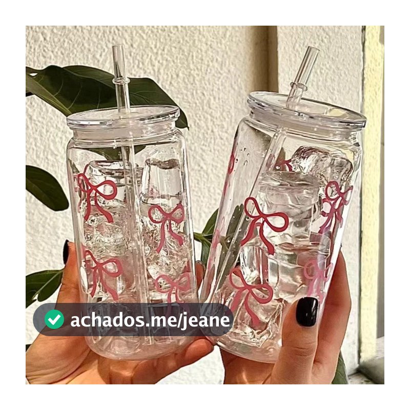 500ml Bonito Arco Copo De Plástico Tumbler Mason Jar Em Forma De Garrafa De Água Com Tampas Palha Xícaras De Café Presen