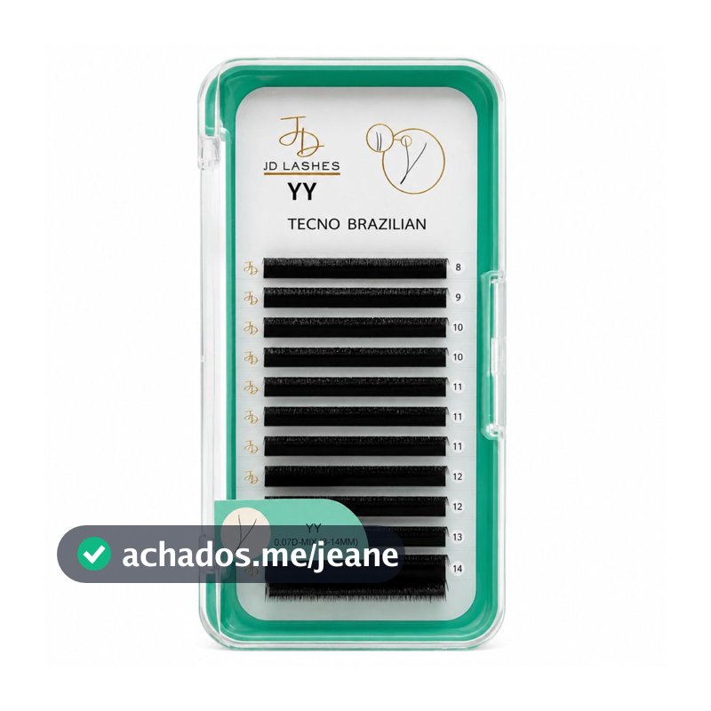 Cílios JD Lashes YY Brasileiro Curvatura D 0.07- Preto