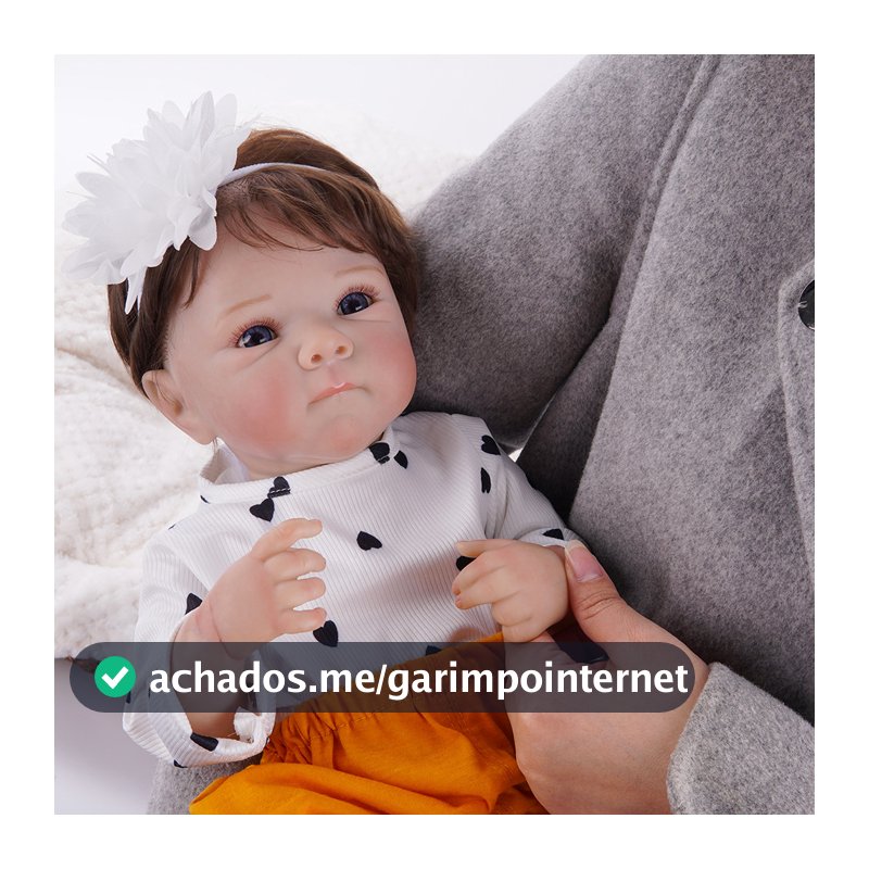 Boneca Bebê Reborn Silicone Realista Menina 48cm Bettie Olho Azul Com Acessórios Pode dar Banho