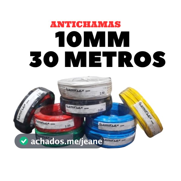 FIO CABO FLEXIVEL 10MM 30 METROS