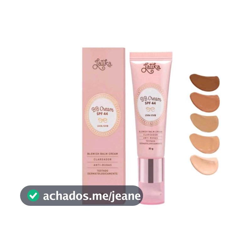 BB Cream Latika Clareador e Antirrugas FPS44 Base 30g