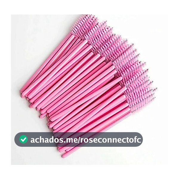 Kit com 50 Escovinhas Pincéis Descartáveis Alongamento Para Cílios e Sobrancelhas Rosa Preto Escolher Variações - SQ8001